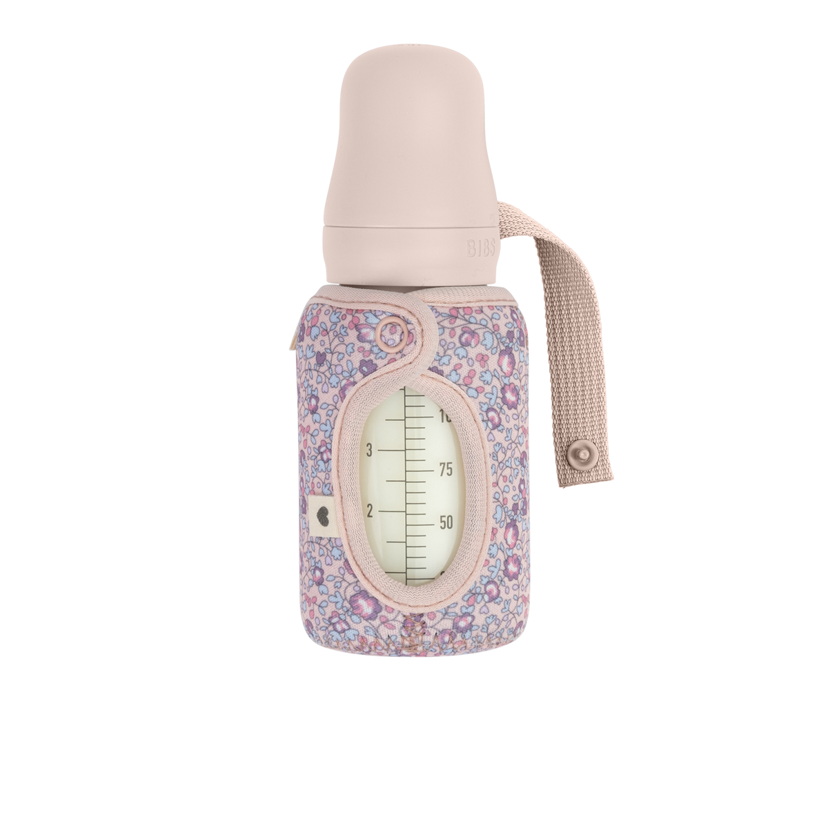 BIBS x LIBERTY cumisüveg tok Eloise - púderrózsaszín - Pippadu