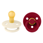 BIBS Colour - krémfehér/rubint (2 db)