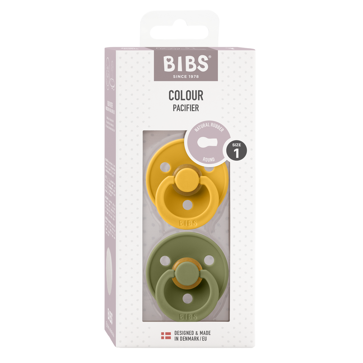 BIBS Colour - méz/olivazöld (2 db) - Pippadu
