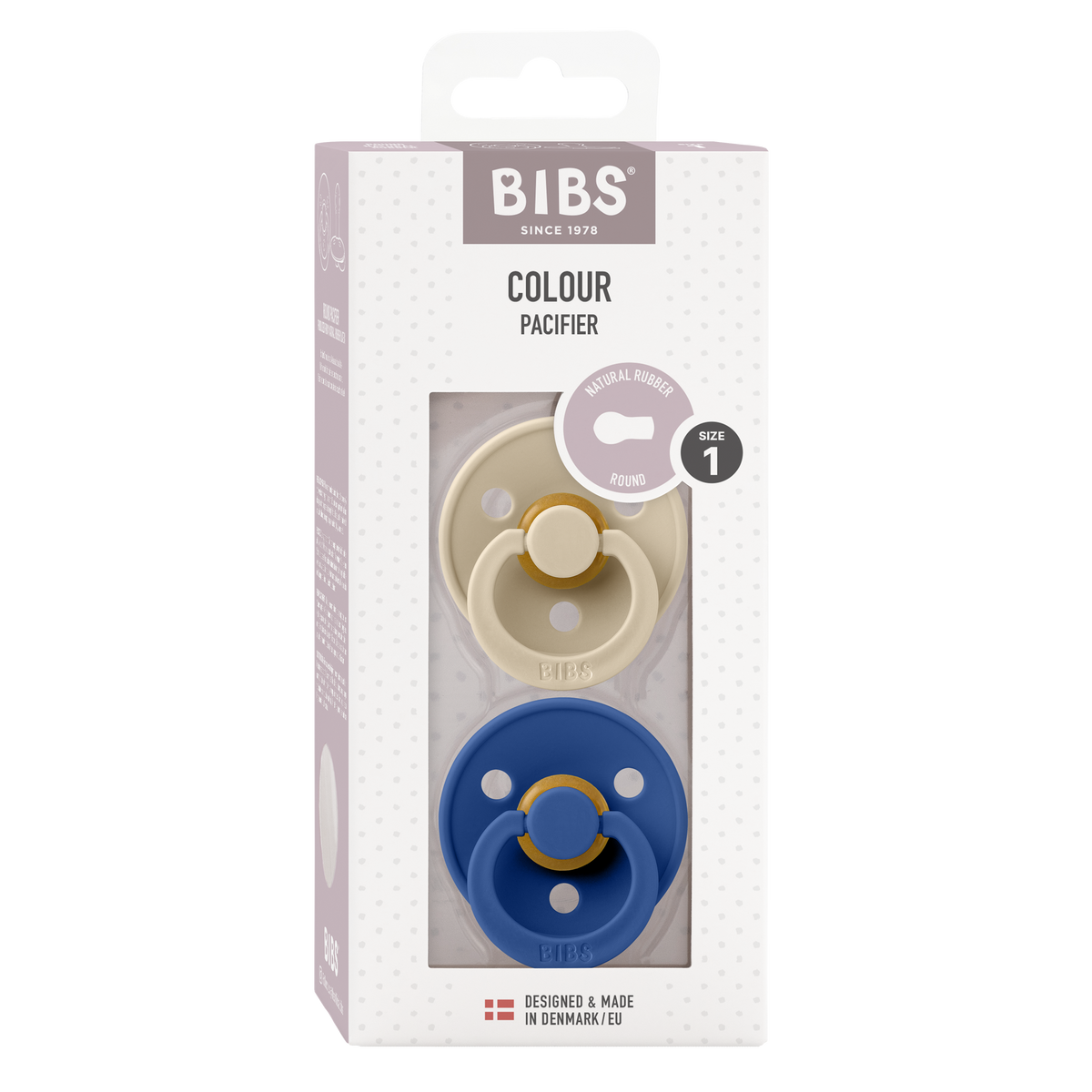 BIBS Colour - vanília/búzavirág (2 db) - Pippadu