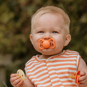 BIBS Bright Boho kollekció - papaya - Supreme cumi - lapos, szimmetrikus cumifej - pippadu