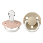 BIBS De Lux világítós cumi púderrózsaszín és vanília színben - www.pippadu.hu - szilikon, egyméret