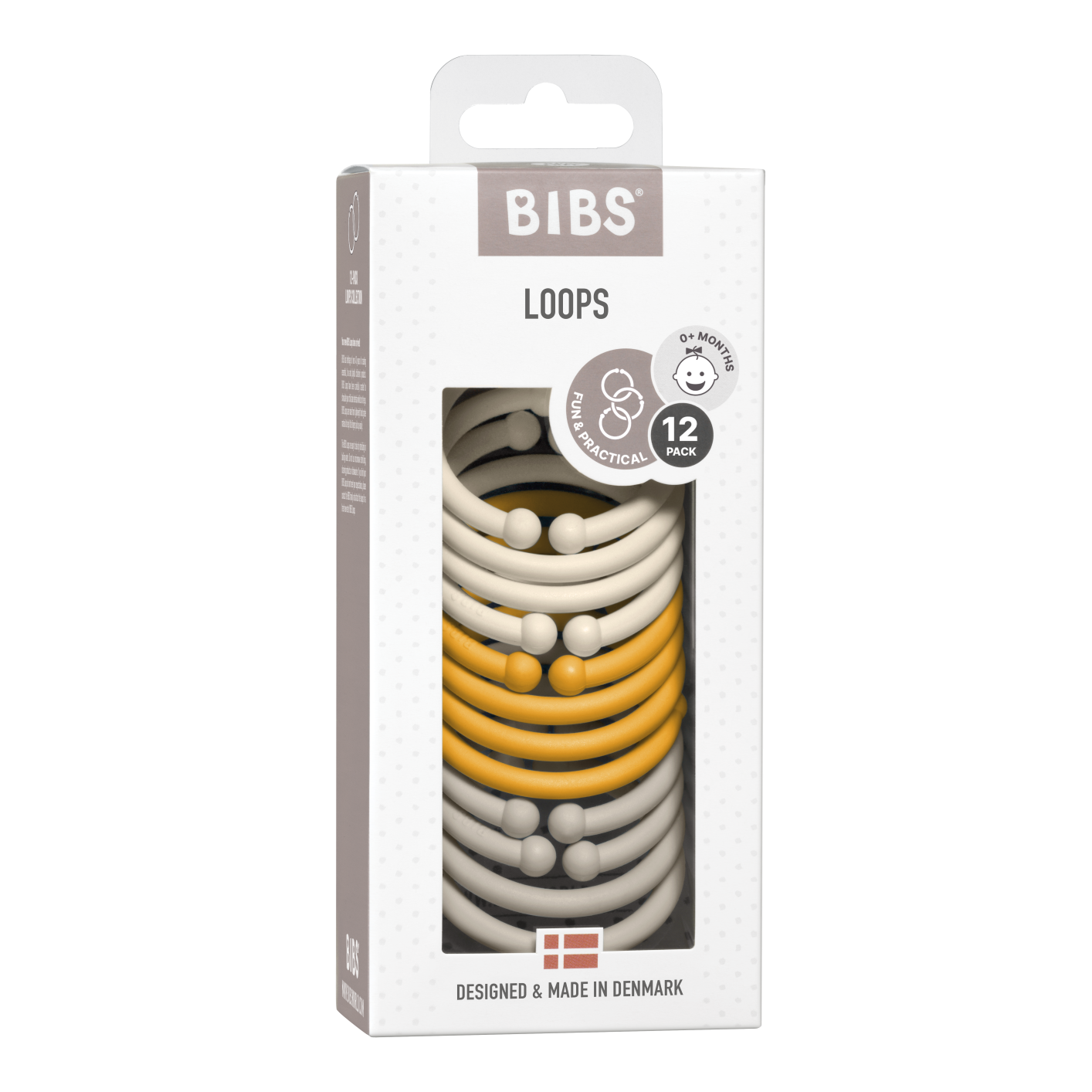 BIBS gyűrűk, karikák - krémfehér, méz és homok színben - pippadu