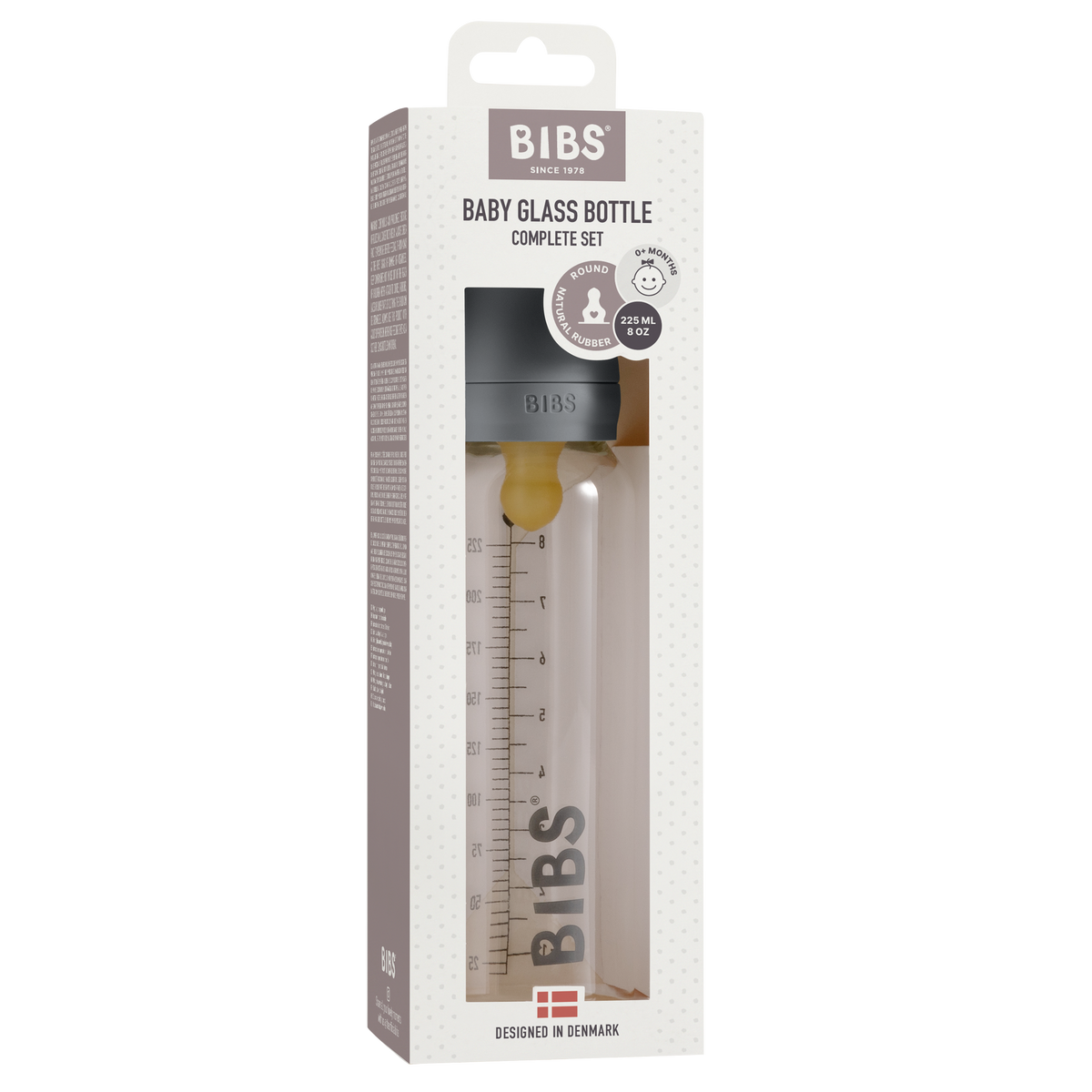BIBS üveg cumisüvegszett - grafit - 225 ml - Pippadu
