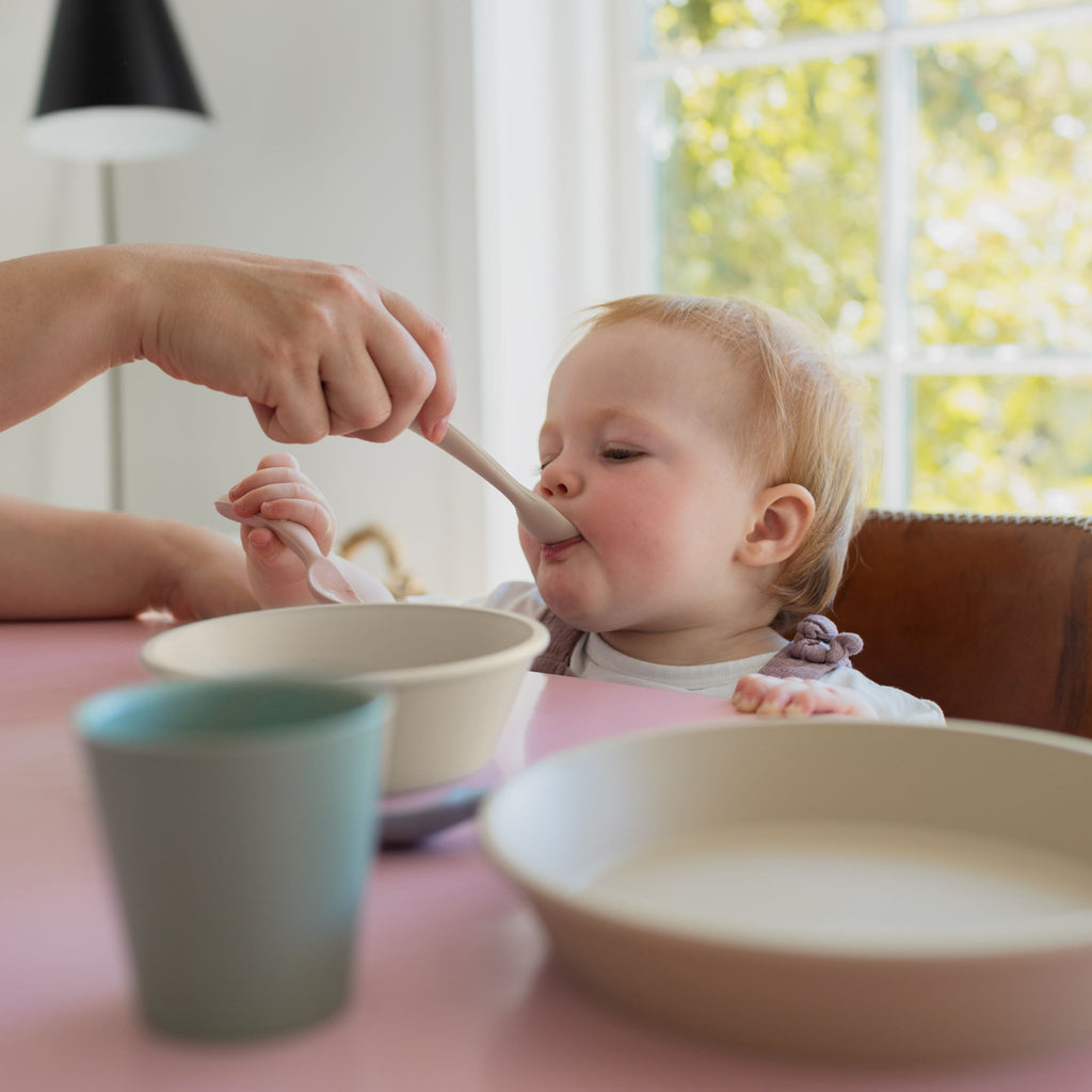 BIBS étkészlet pasztell színekben gyerekeknek - púderrózsaszín - pippadu