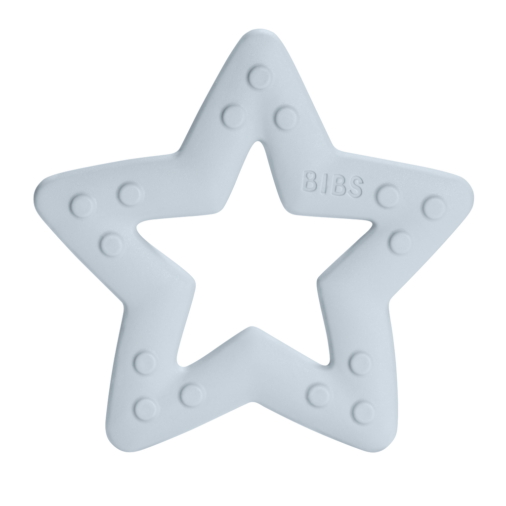 BIBS csillag alakú rágóka pasztellkék színben - Pippadu