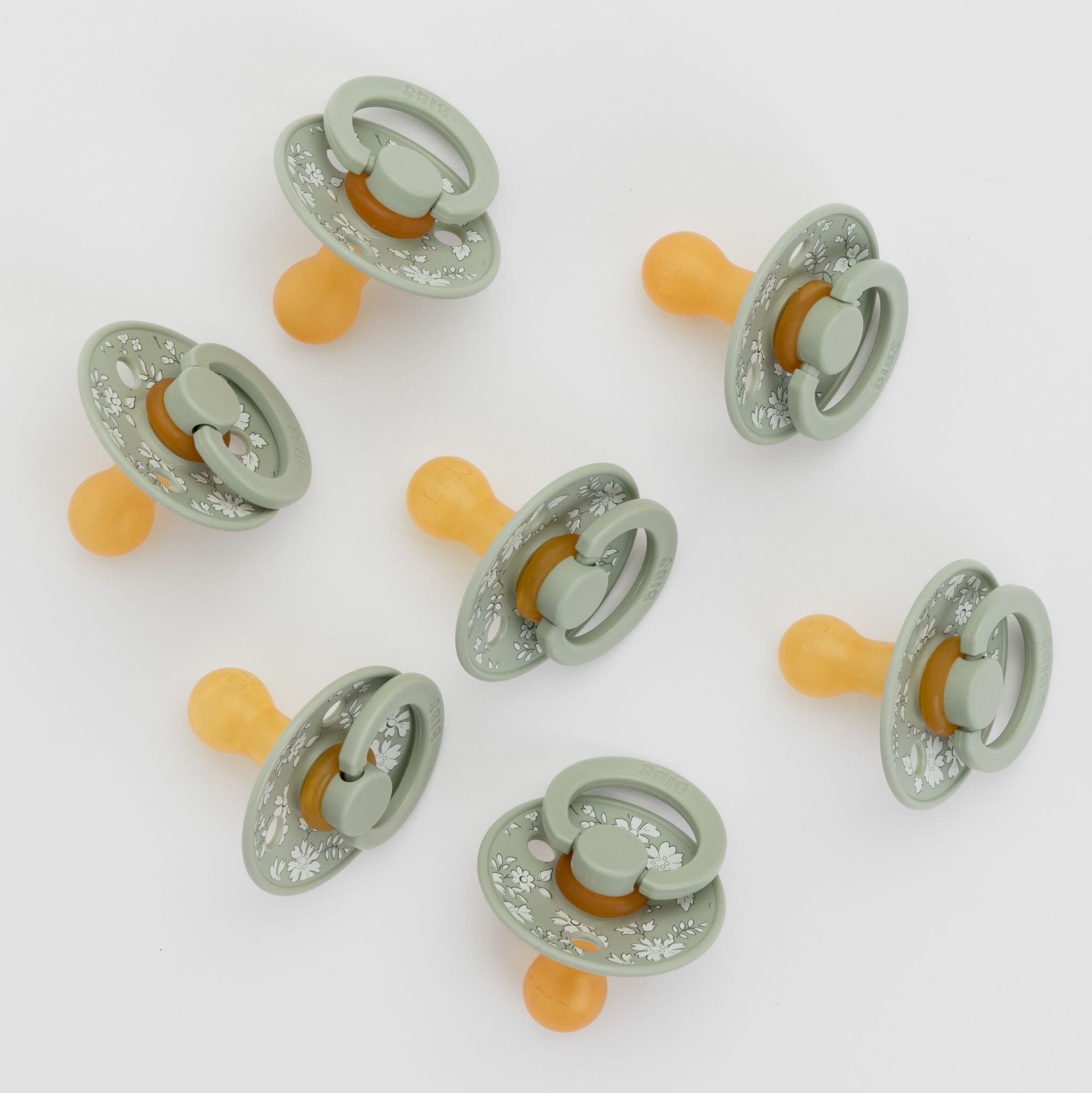 BIBS×LIBERTY Colour Capel - zsálya virágmintás natúrkaucsuk cumi - pippadu