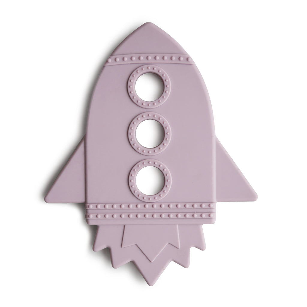 Egyedi űrhajó rágóka - fogzás - babának, gyerekeknek - halvány lila - pippadu