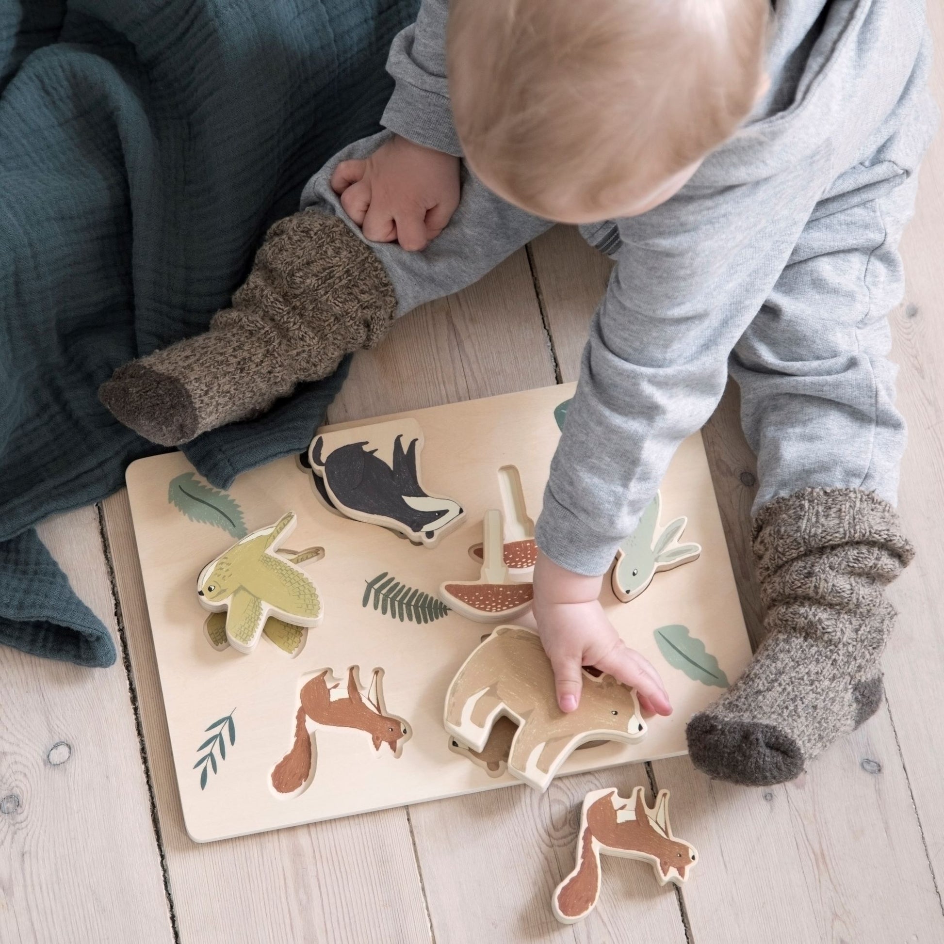Sebra fa tapintós puzzle tündér formákkal - pippadu
