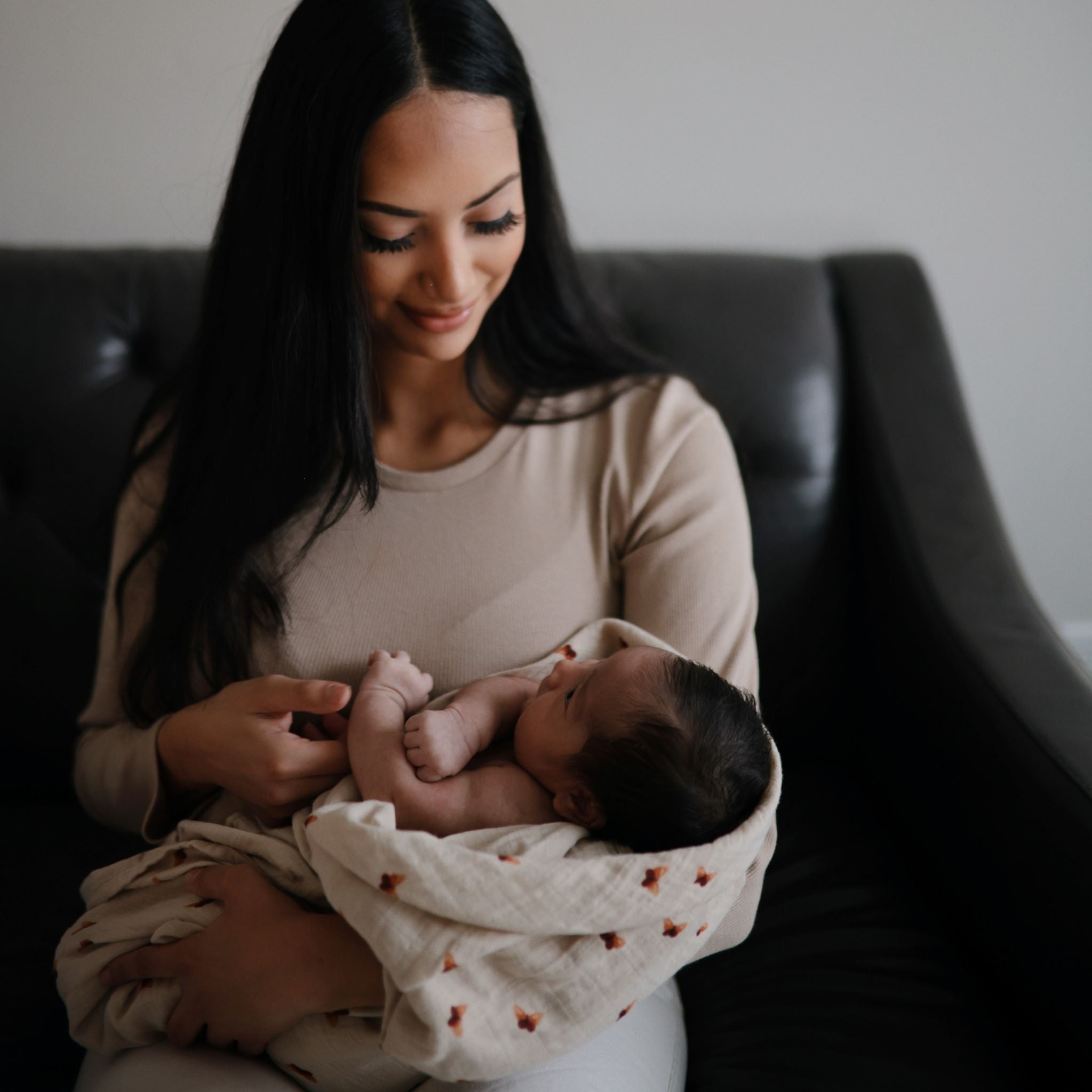 Mushie muszlin pólya pillangó mintával - pippadu