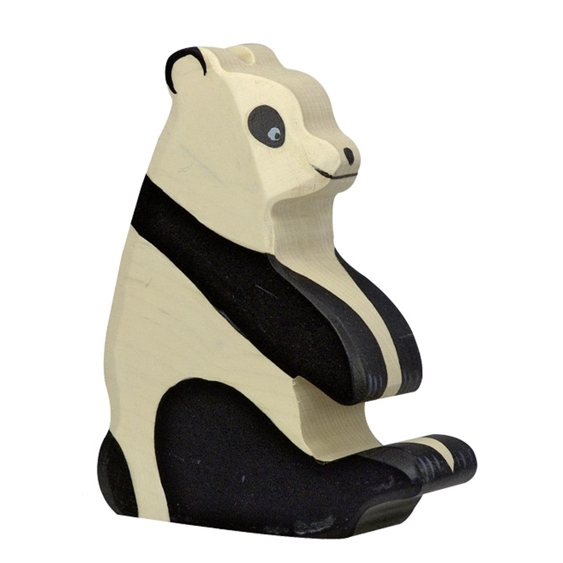 Kézzel készült panda fajáték a Holztiger márkától a pippadu polcain