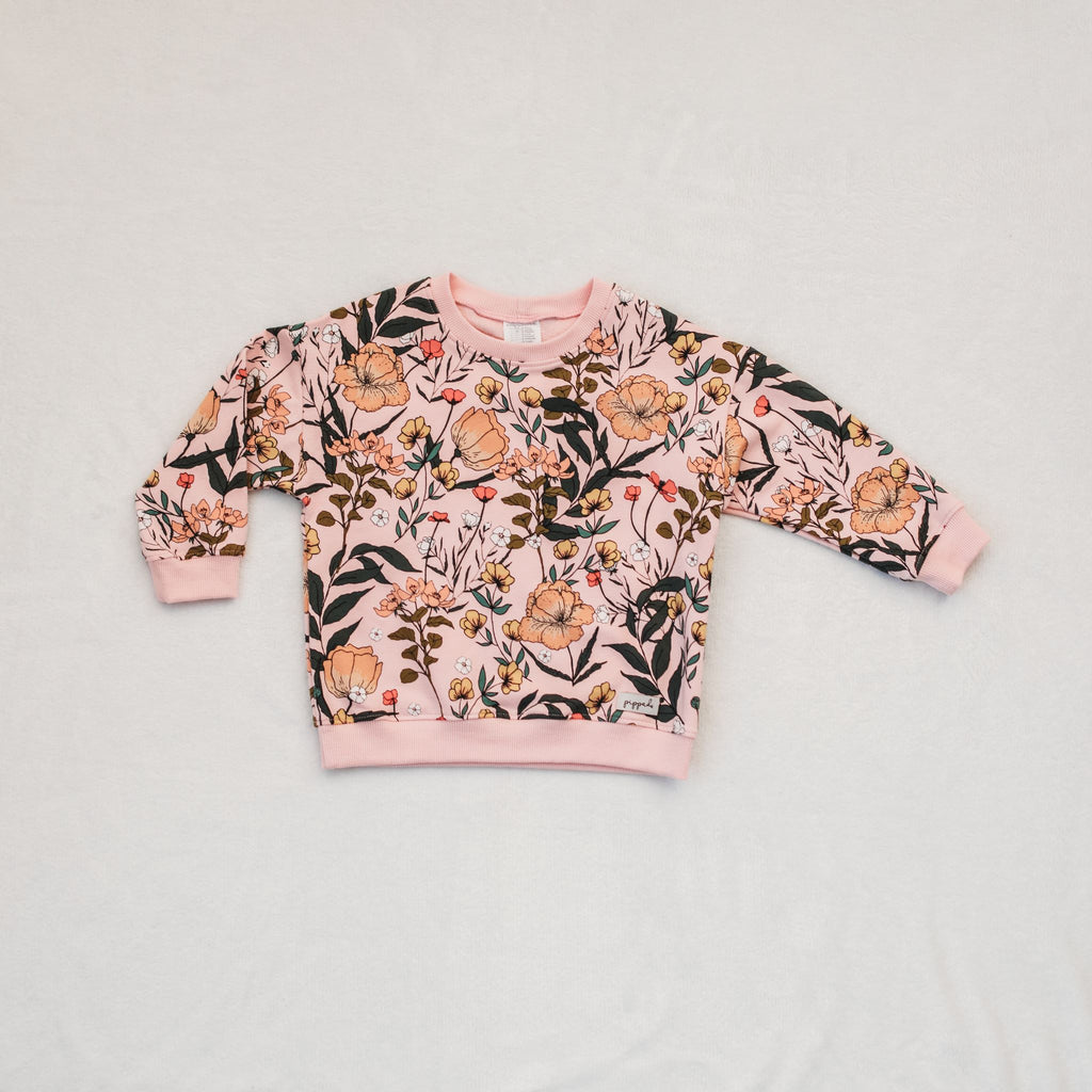 Gyerek pulóver limitált kollekció - virágos mintával - pippadu