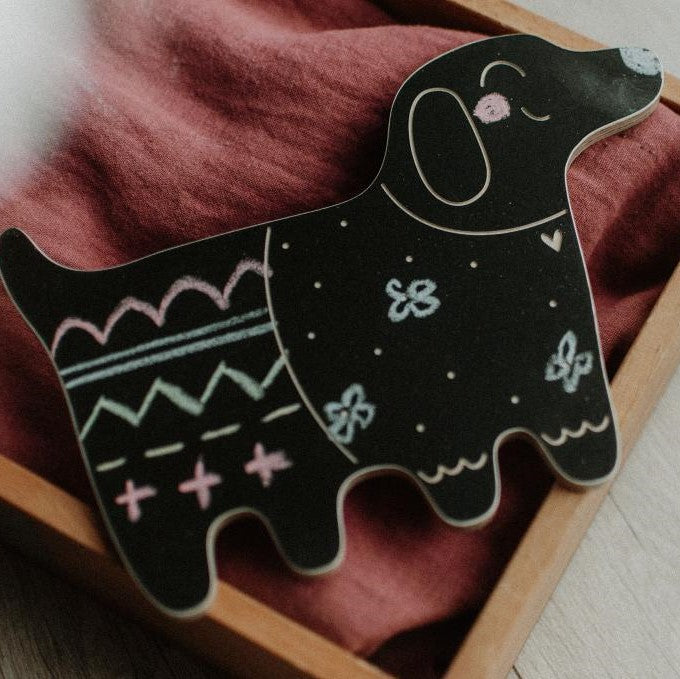 Rajztábla kutya formájú - krétatábla - pippadu