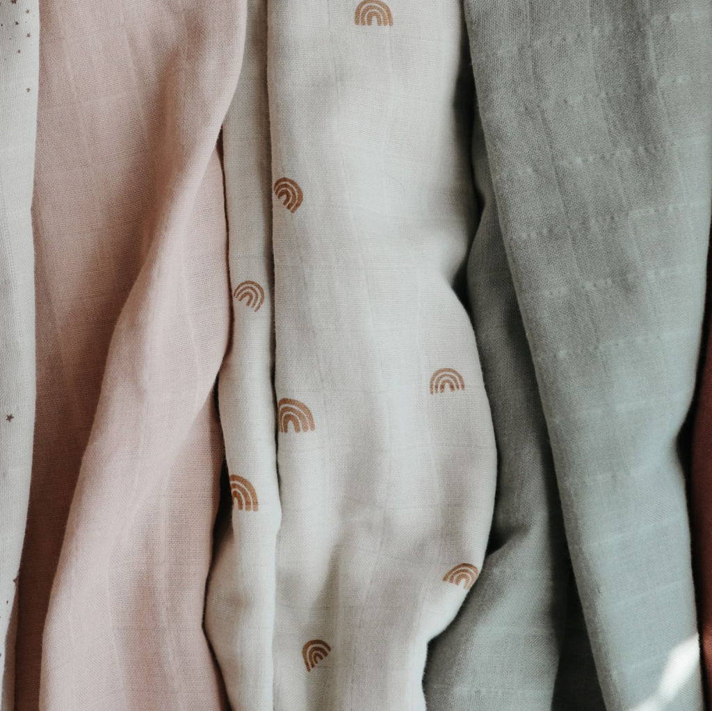 Muszlin pólya zsálya színben - 100% pamut - pippadu